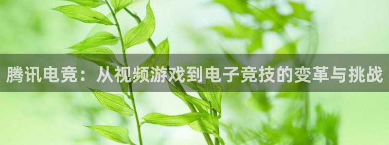 易游电竞平台：腾讯电竞：从视频游戏到电子竞技的变革与挑战